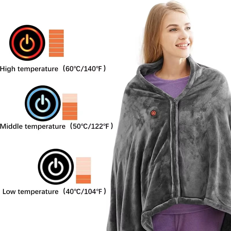 USB Electric Heated Blanket with 3 Heating Levels