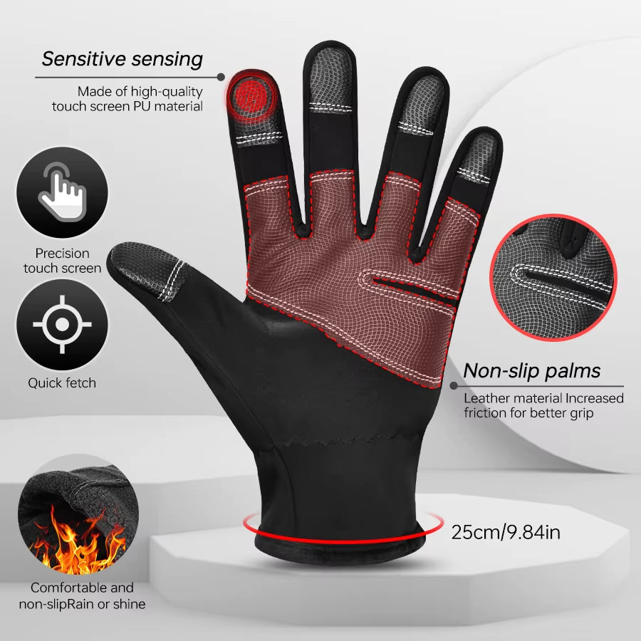Rechargeable USB Heated Waterproof Touchscreen Winter Gloves