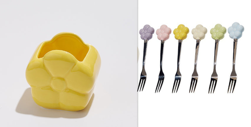 Creative SUNFLOWER Stainless Steel Fruit Fork